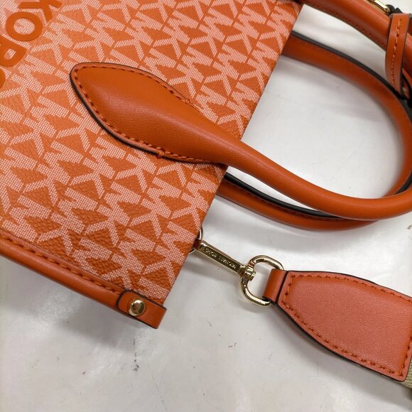 Authentic MICHAL KORS Orange PVC Satchel Bag mn195-112525 - Picture 7 of 16